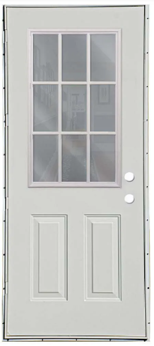 Mobile home out swing door